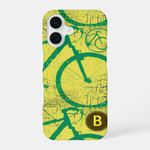 green yellow biking personalized iPhone 16 case