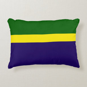 Green Yellow Blue Colour Block Style Design  Accent Pillow