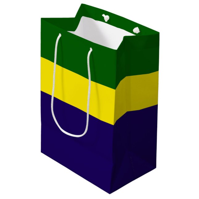 Green Yellow Blue Colour Block Style Design  Medium Gift Bag (Creator Uploaded)