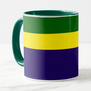 Green Yellow Blue Colour Block Style Design  Mug