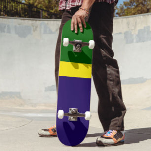 Green Yellow Blue Colour Block Style Design  Skateboard