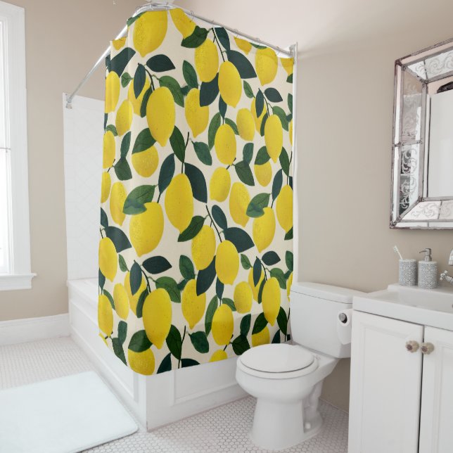 Green& Yellow Citrus Fruit Pattern Lemons (In Situ)