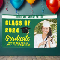 Green Yellow Class of 2024 Graduation Photo Party