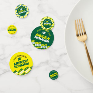 Green Yellow Class of ANY YEAR Personalized Party Confetti