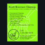 Green Yellow Home Cleaning House Keep Flyer<br><div class="desc">Green Yellow Home Cleaning House Keep</div>