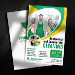 Green Yellow House Cleaning Housekeeping Maid  Flyer<br><div class="desc">Promote your residential and commercial cleaning services with this Green Yellow House Cleaning Housekeeping Maid Flyer eye-catching flyer template. Featuring a clean and modern design with customizable colours and space for your logo, services offered, and contact information. The included QR code makes it easy for potential clients to book your...</div>