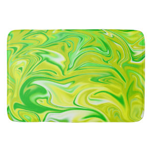 Green Yellow Marble, Memory Foam Bath Mat