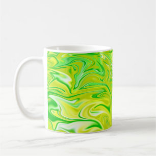 Green Yellow Marbleized Spring, Coffee Mug
