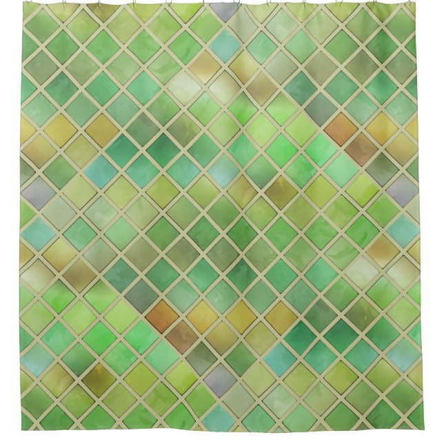 Green Yellow Mosaic Design (Front)