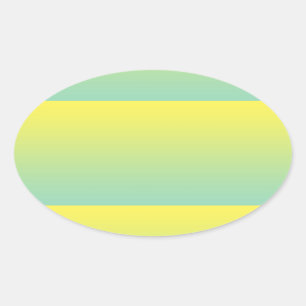 Green & Yellow Ombre Oval Sticker