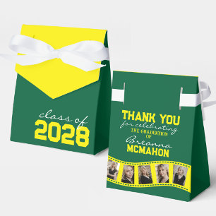 Green & Yellow Photo Collage Filmstrip Favor Box