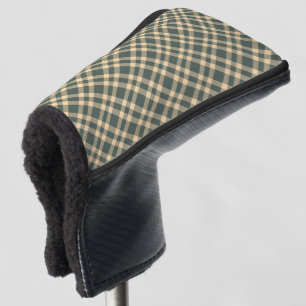 Green Yellow Plaid Pattern Golf Head Cover