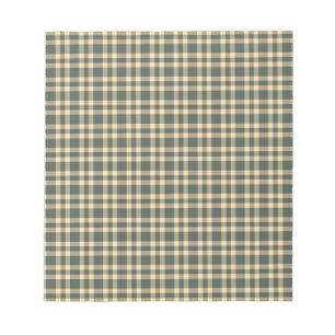 Green Yellow Plaid Pattern Notepad