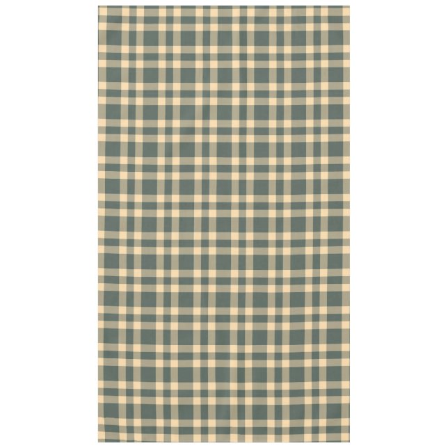 Green Yellow Plaid Pattern Tablecloth (Front)