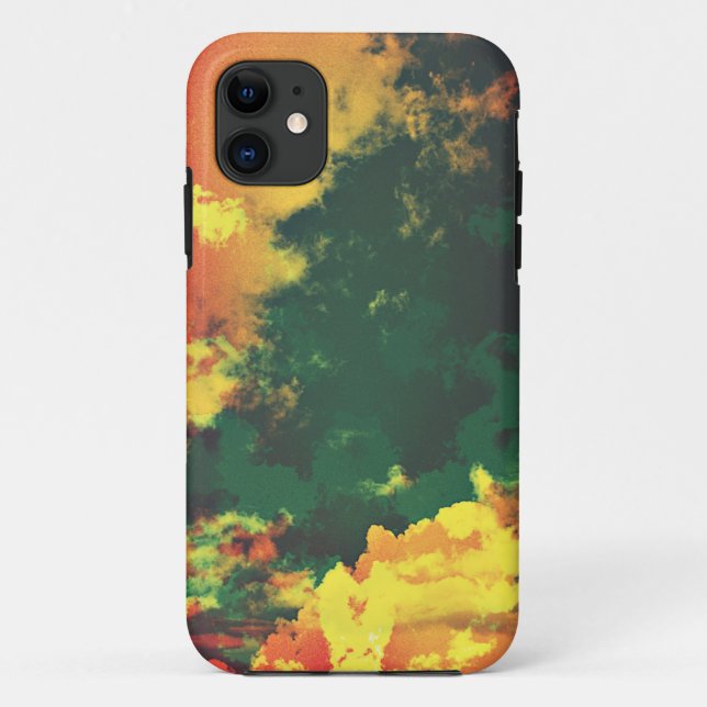 Green yellow red cloud abstract digital art design Case-Mate iPhone case (Back)