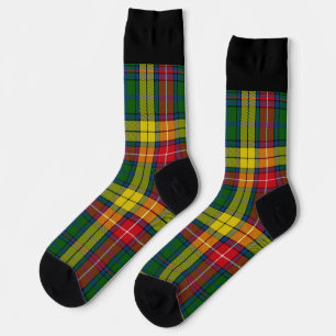 Green Yellow Red Plaid Socks