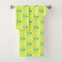 Green Yellow Seahorse Sea Horse Beach Ocean Animal