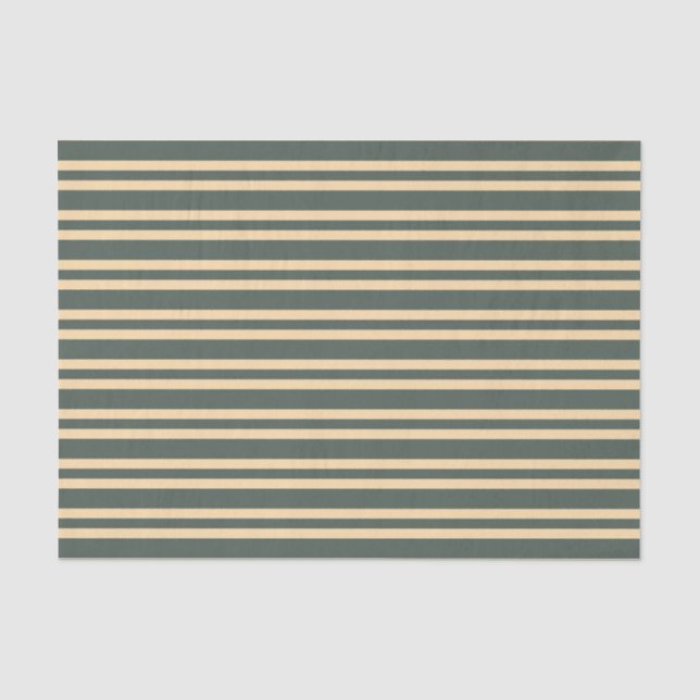 Green Yellow Stripes Pattern Tissue Paper (Front)