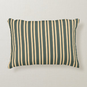 Green Yellow Stripes Seamless Pattern Accent Pillow