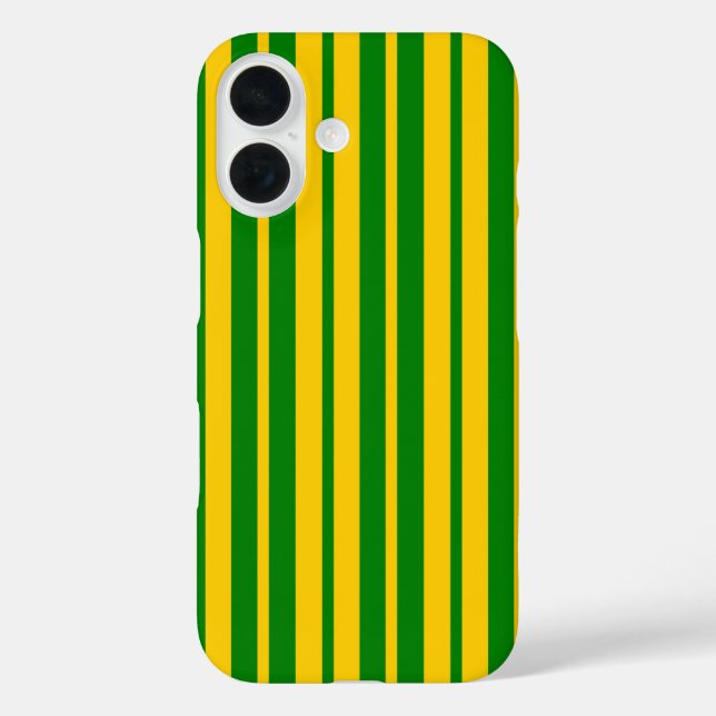 Green Yellow Stylish Stripes Pattern Design  Case-Mate iPhone Case (Back)