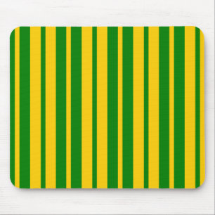 Green Yellow Stylish Stripes Pattern Design  Mouse Pad