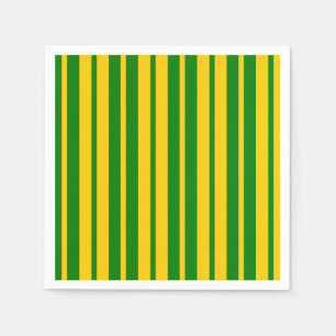 Green Yellow Stylish Stripes Pattern Design  Napkin
