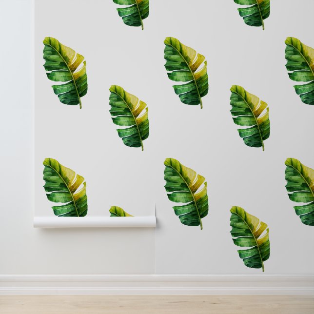 Green Yellow Tropical Leaves Wallpaper (Application)