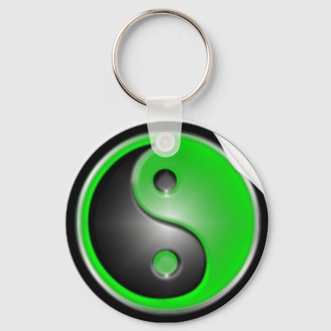 Green Yin Yang Key Chain (Front)