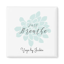 Green Yoga Breathe White Floral