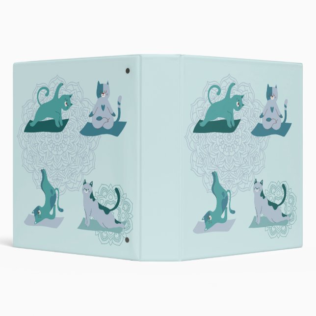 Green Yoga Cats Binder (Background)