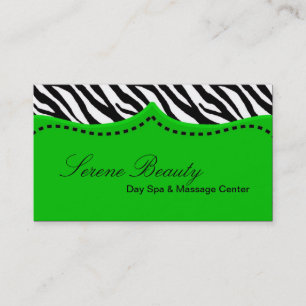 Green Zebra Imprimer Motif animal Carte de visite