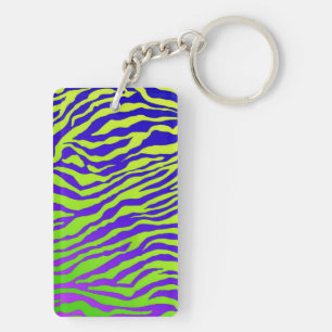 Green Zebra Keychain