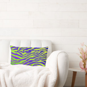 Green Zebra Lumbar Pillow