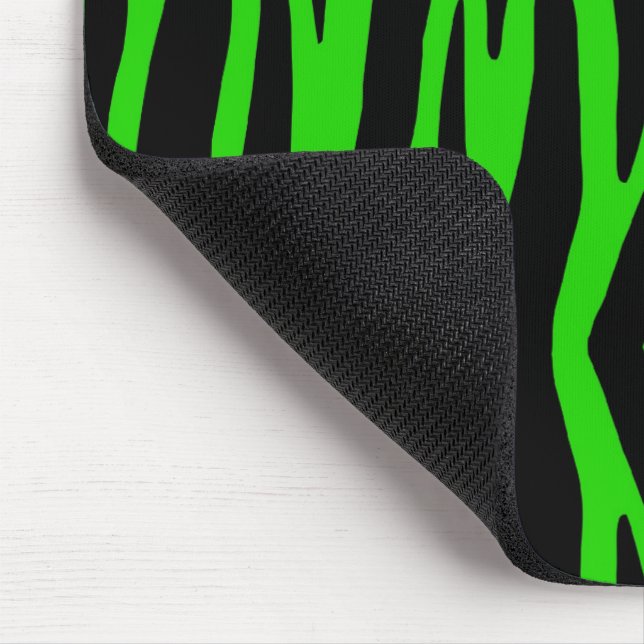 Green Zebra Mouse Pad (Corner)