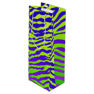 Green Zebra Wine Gift Bag