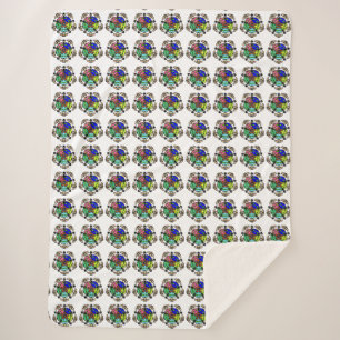 Green Zen Garden Sherpa Blanket