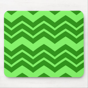 Green Zig Zag Chevron Pattern Design  Mouse Pad