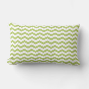 Green Zig Zag Pattern Lumbar Pillow