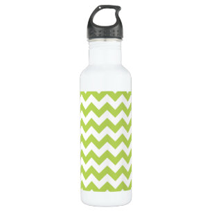 Green Zigzag, Green Chevron, Geometric Pattern 710 Ml Water Bottle