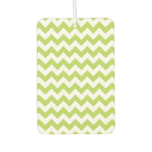 Green Zigzag, Green Chevron, Geometric Pattern Air Freshener