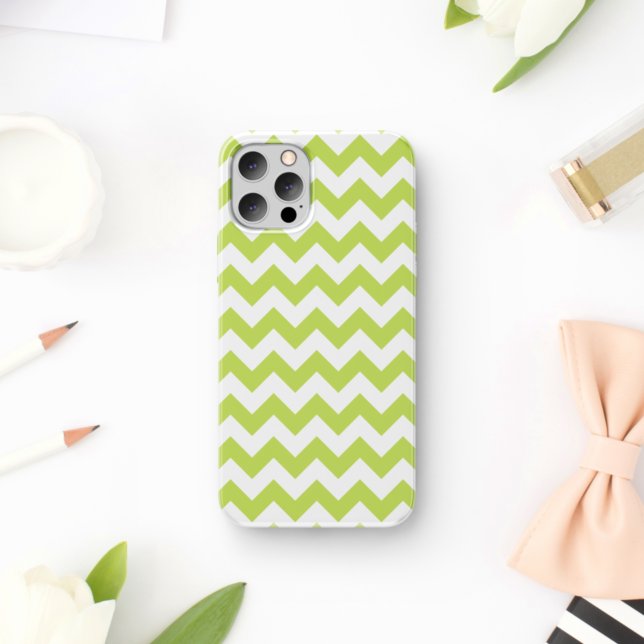 Green Zigzag, Green Chevron, Geometric Pattern Case-Mate iPhone Case (Creator Uploaded)