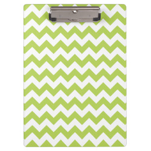 Green Zigzag, Green Chevron, Geometric Pattern Clipboard
