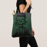 Green Zombie Kid Halloween Birthday Party Tote Bag<br><div class="desc">Customize with or without text.</div>