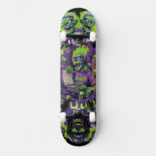 Green Zombie Scholar & Monster Horror Skateboard