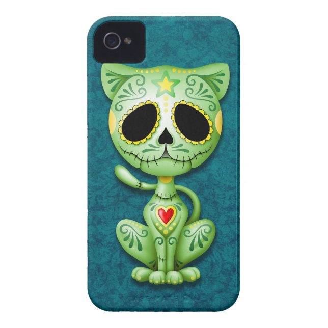 Green Zombie Sugar Kitten Case-Mate iPhone Case (Back)