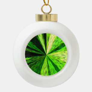 Green Zoom Green Ceramic Ball Christmas Ornament