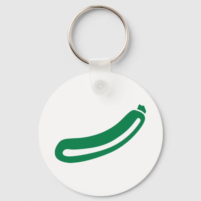 Green zucchini keychain (Front)