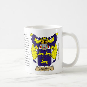Greenberg, the Origin, the Meaning and the Crest M Coffee Mug