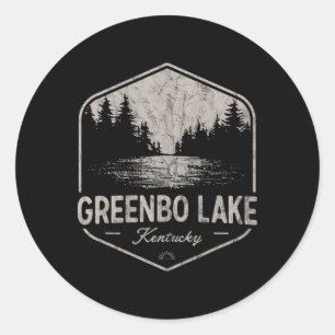 Greenbo Lake Kentucky Outdoors Vintage Classic Round Sticker