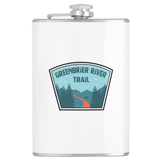 Greenbrier River Trail Hip Flask (Front)